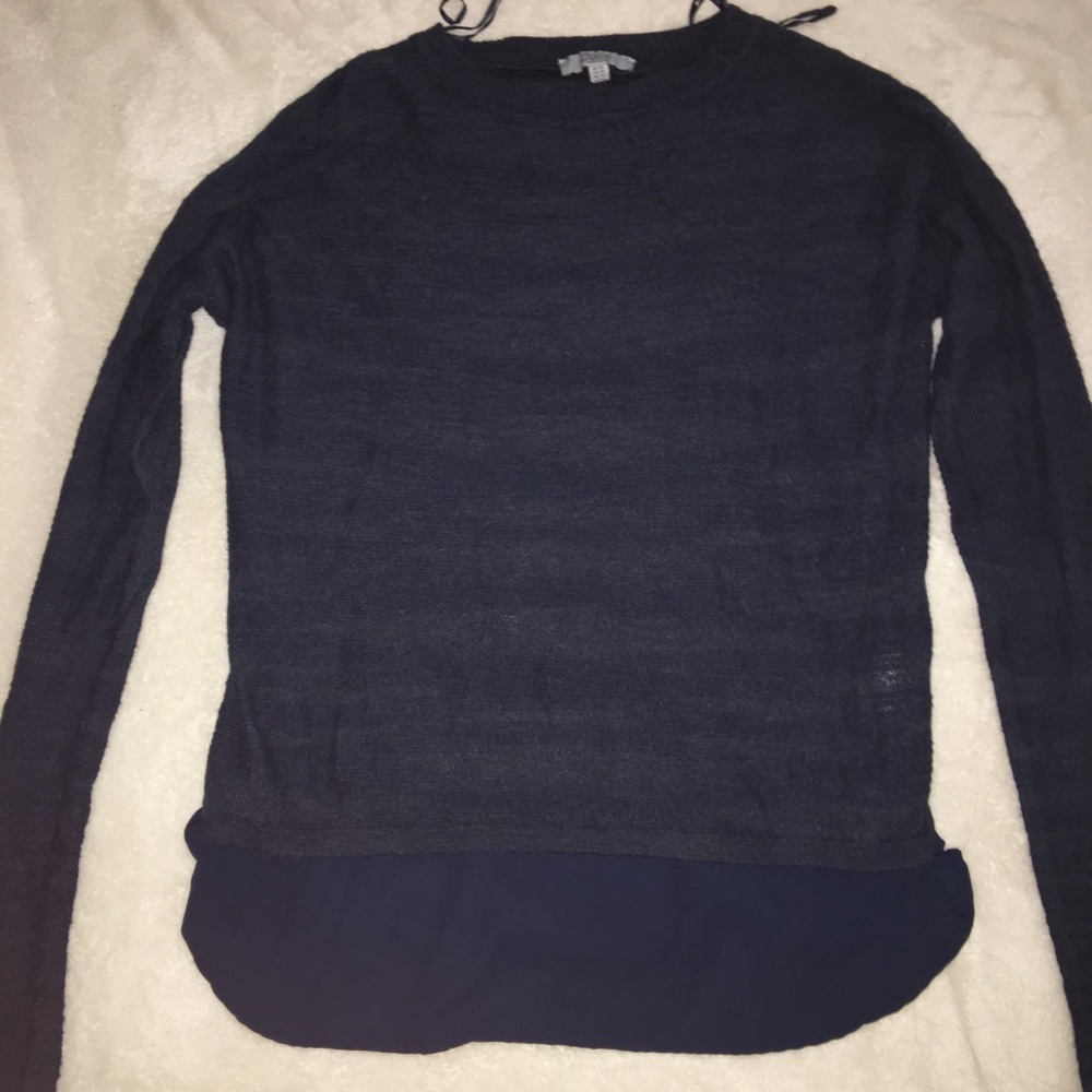 long sleeve dark blue top